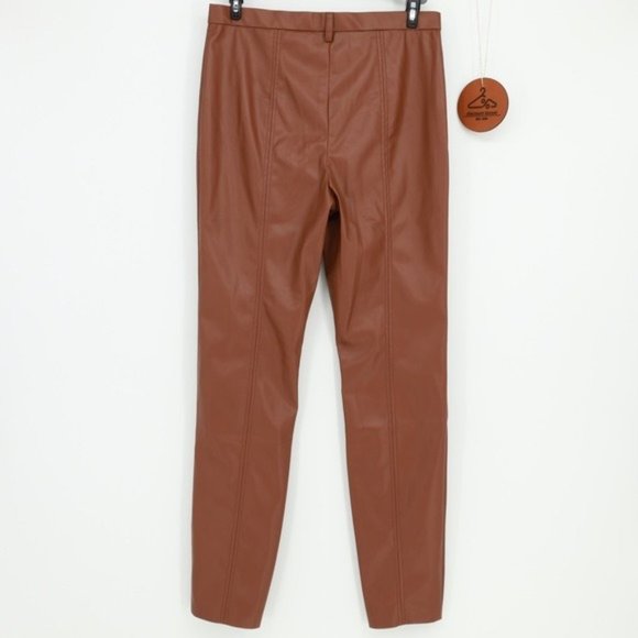JASON WU Faux‎ Leather Pants with Front Slit - Picture 2 of 8